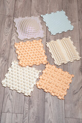 Orthopedic mat lying on the floor