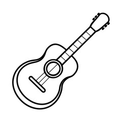 Naklejka premium acoustic guitar vector illustration