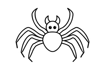 crab spider vector illustration