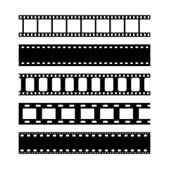 Old retro movie film strip. camera roll effect design.