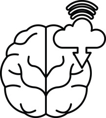 brain with a cloud on it