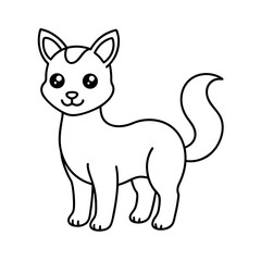 vector illustration of cartoon cat