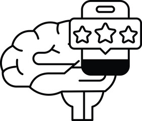brain with three stars on it