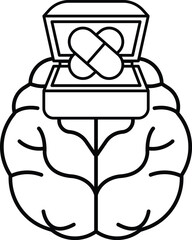 brain with a box on it