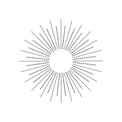 Obraz premium The intricate vector art showcases curved lines expanding outward, capturing the essence of radiant light waves shining from a luminous central core.