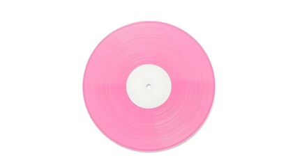 Pink Vinyl Record, Blank Label, Music, Retro, 70s, 80s