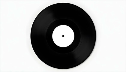 Obraz premium Blank Vinyl Record, Black and White, Music, Retro, Studio