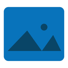 photo gallery icon, picture album and image icon on white background.