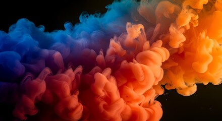 Fototapeta premium papel de parede vapor Azul e Laranja