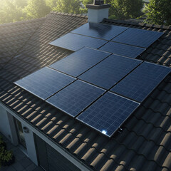 commercial solar panels on a roof