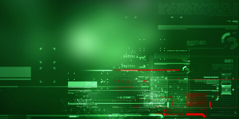 2d illustration Abstract futuristic electronic circuit technology background