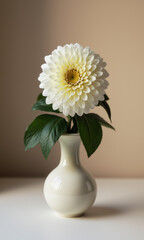 Refined Classic Chrysanthemum Bloom Sphere Shape in Traditional Vase