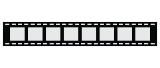 Obraz premium film strip isolated icon, camera and cinema strip border icon on white background.