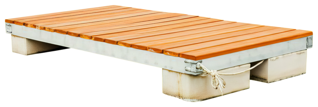 Floating Wooden Deck Platform, transparent background png