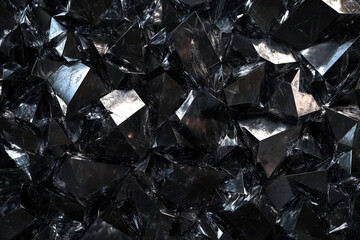 High-detail jagged crystal patterns, black diamond texture