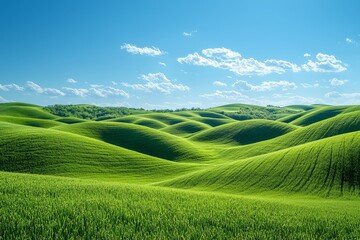 Naklejka premium rolling green hills