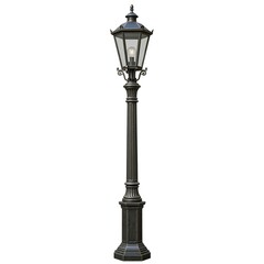 Elegant Victorian Street Lamp Post in Black Metal