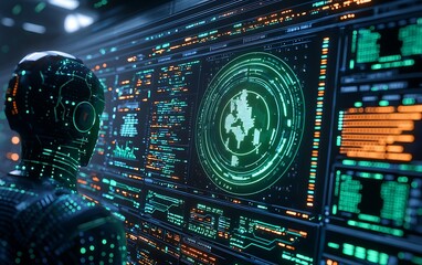 Robot Monitoring Global Data.