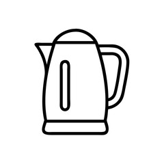Obraz premium Electric kettle outline drawing against clear background 