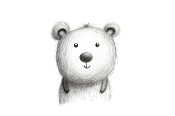 Fototapeta premium Cartoon bear with a big smile on its face