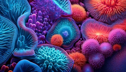 Microscopic Coral Bloom