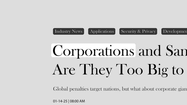 2025: Corporations, Headlines News Fast Sequence