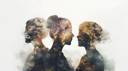 A futuristic representation of AI and human collective memory integration.