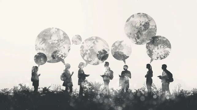 A futuristic representation of AI and human collective memory integration.