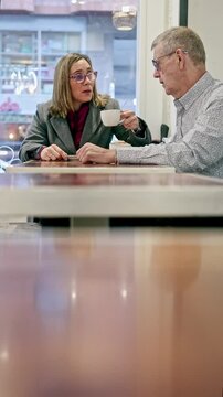 Adults with Intellectual Disabilities Sharing Coffee and Conversation
