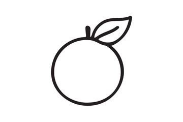 Orange fruit icon silhouette.