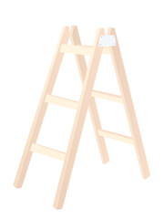 Brown home ladder. vector illustration