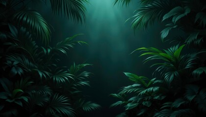  Dark Jungle A Mysterious and Atmospheric Tropical Leaf Design with Deep Shadows