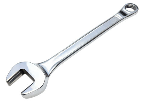 Isolated Chrome Wrench
