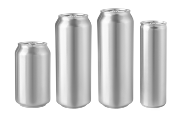 Aluminum slim cans isolated