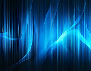 Abstract blue vertical lines and gradient design with a bright and dark striped texture pattern