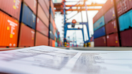 Customs declaration form with handwritten details and stamps, representing import export regulations and global logistics documentation. International trade compliance and shipping paperwork concept.