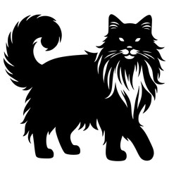 black cat vector illustration
