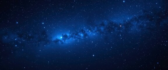 Fototapeta premium Celestial Dream A Dark Blue Night Sky Filled with Twinkling Stars
