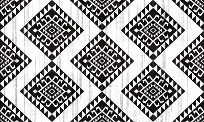 Navajo tribal vector seamless pattern. Native American ornament. Ethnic South Western decor style. Boho geometric ornament. Vector seamless pattern. Mexican blanket, rug. Woven carpet illustration