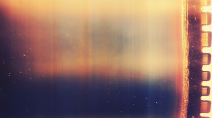 Vintage film strip background with soft colors and abstract overlays for creative projects