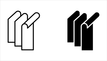 Layers icon set, vector illustration on a white background.