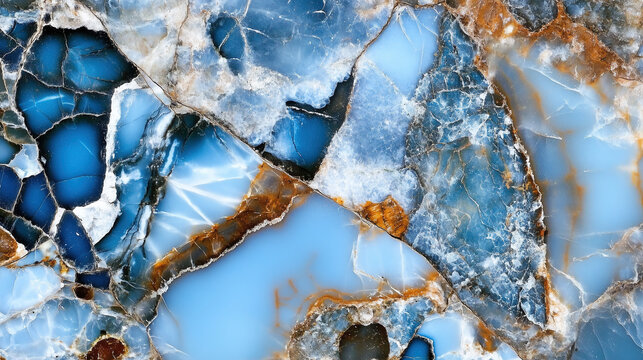 Beautiful blue geode stone with intricate textures and patterns showcasing natural beauty