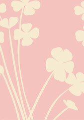 Floral trendy background, floral botanic design templates, modern art prints, posters and placard