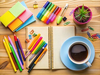 Naklejka premium Stationery Mockup Desk Workspace Design Ideas