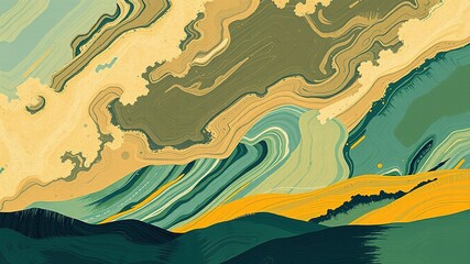 Expressionist Nature Landscapes - Patterned Textures