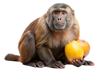 Obraz premium A monkey is catching fruits