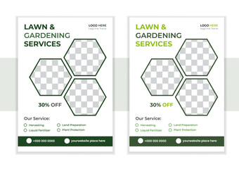 Lawn and Garden Care Flyer Design for your garden care, professional, service flyer template.