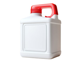 Isolated White Plastic Canister, Liquid Container