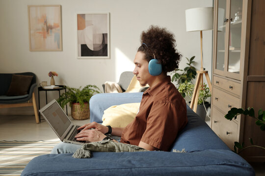 Young Man Learning How To Use Artificial Intelligence