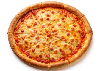 Cheese Pizza Top View - PNG Isolated